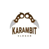 kerambit logotyp, indonesien stridande vapen vektor, ninja stridande verktyg enkel design, mall illustration symbol ikon vektor