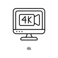 4k vektor översikt ikoner. enkel stock illustration stock