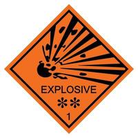 Warnung explosives Symbol Zeichen isolieren auf weißem Hintergrund, Vektor-Illustration eps.10 vektor