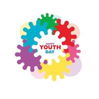 Vektor Illustration, Karte, Banner oder Poster zum International Jugend Tag.