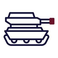 tank ikon duotone rödbrun Marin Färg militär symbol perfekt. vektor