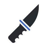 kniv ikon fast grå blå Färg militär symbol perfekt. vektor