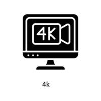 4k vektor fast ikoner. enkel stock illustration stock