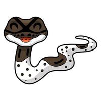 süß Oreo gescheckt Ball Python Karikatur vektor