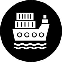 Ladung Schiff Vektor Symbol Stil