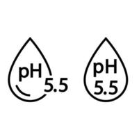 ph ikon vektor uppsättning. neutral balans hud illustration tecken samling.