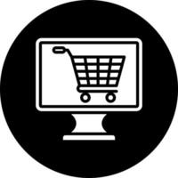 online Einkaufen Vektor Symbol Stil