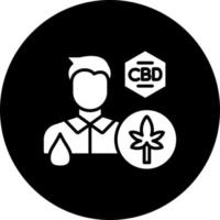 cbd Öl Benutzer Vektor Symbol Stil