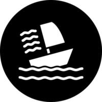 Windsurfen Vektor Symbol Stil