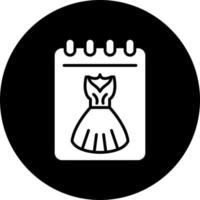 klänning skiss vektor ikon stil