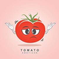 Tomaten-Charakter-Design-Vektor vektor