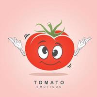 Tomaten-Charakter-Design-Vektor vektor