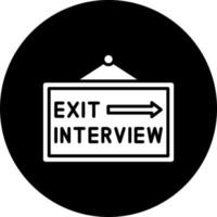 Ausfahrt Interview Vektor Symbol Stil