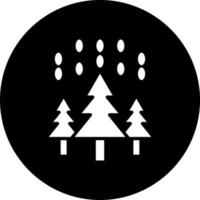 snö skog vektor ikon stil