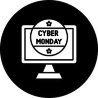 Cyber Montag Verkauf Vektor Symbol Stil