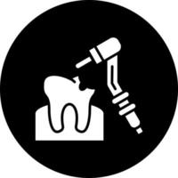 Zahn Bohren Vektor Symbol Stil