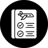 Flug Checkliste Vektor Symbol Stil