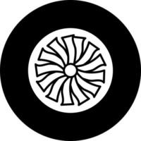 Flugzeug Turbine Vektor Symbol Stil