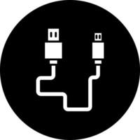 USB Kabel Vektor Symbol Stil