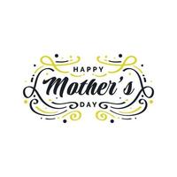 Lycklig mors dag text. kan vara Begagnade för hälsning kort, affisch, baner, eller t skjorta vektor
