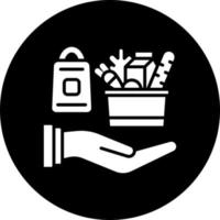 Lebensmittel Lieferung Vektor Symbol Stil