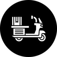 Lieferung auf Fahrrad Vektor Symbol Stil