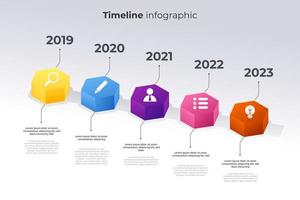 tidslinje infographics mall. milstolpe eller processdiagram koncept. vektor