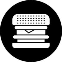 Burger Sandwich Vektor Symbol Stil