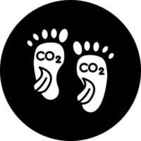Kohlenstoff Fußabdruck Vektor Symbol Stil