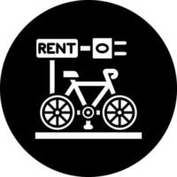 elektrisch Fahrrad Vermietung Vektor Symbol Stil