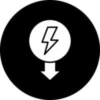 reduzieren Energie Verbrauch Vektor Symbol Stil