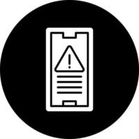 Handy, Mobiltelefon Warnung Vektor Symbol Stil