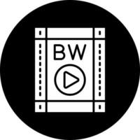 schwarz und Weiß Film Vektor Symbol Stil