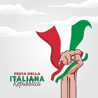 Vektorillustration von festa della repubblica italiana Plakat vektor