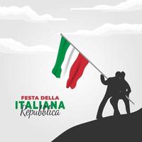 Plakat zum Tag der italienischen Republik vektor