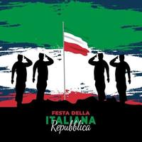 Tag der Republik Italien Poster vektor