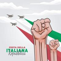 republikens dag av Italien affisch vektor