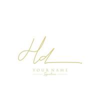 Buchstabe HD Unterschrift Logo Vorlage Vektor