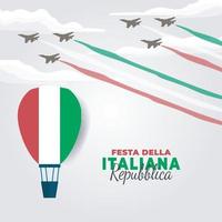 Tag der Republik Italien Poster vektor