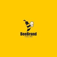 honung bi branding identitet företag logotyp vektor