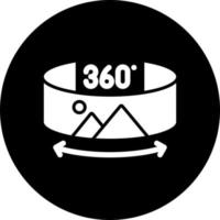 360 Grad Foto Vektor Symbol Stil