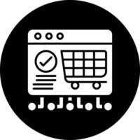 E-Commerce Plattform entwickeln Vektor Symbol Stil