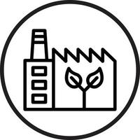 Öko Fabrik Vektor Symbol Stil