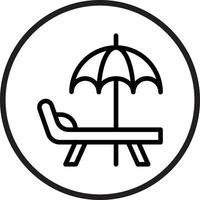 strand paraply vektor ikon stil