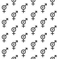 vektor sömlös mönster av kvinna jämlikhet symbol