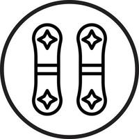 Snowboard Vektor Symbol Stil