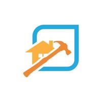 hus reparera logotyp bilder illustration design vektor