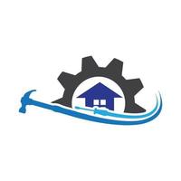 hus reparera logotyp bilder illustration design vektor