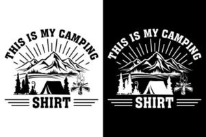 camping typografi citat t skjorta vektor illustration design