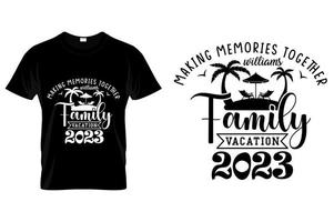 framställning minnen tillsammans familj semester 2023 tshirt design vektor